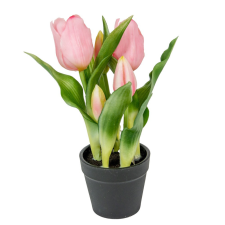 Cserepes tulipán gumi 5 virágos 23cm dekorációs kellék