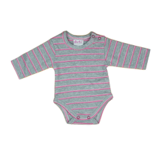 Csíkos vállonpatentos baba body - 98-as méret kombidressz, body