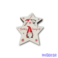  Csillag karácsonyi 5db/csomag 9,5x9cm - Manó dekorációs kellék