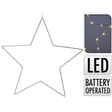  Csillagdekoráció fém, led világítással.  Mérete: 295 mm dekorációs kellék