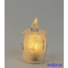  Csillámos csurgatott LED mécses 4,5cm dekorációs kellék
