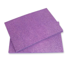  Csillámos dekorgumi 2mm 10db/csomag - Lila dekorgumi