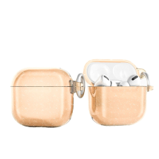 Csillámos tok AirPods 4-hez - arany fülhallgató, fejhallgató tok