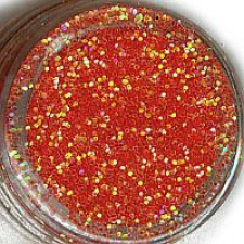  Csillámpor - narancs - piros körömdíszítő