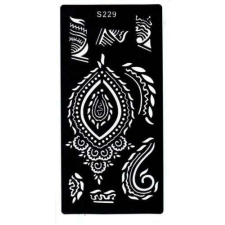  Csillámtetováláshoz Henna tetováló sablon 10cmX18cm, S229 csillámtetoválás