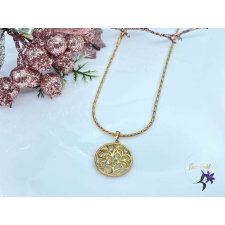  Csillang antiallergén nyaklánc életfa medállal 18K nyaklánc