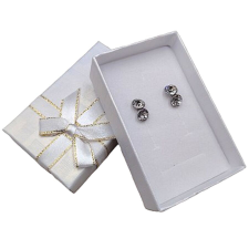 Csillogó körök- Swarovski kristályos fülbevaló-fehér fülbevaló