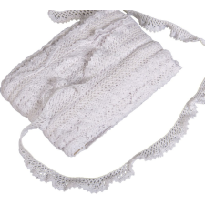  Csipke 100% pamut 1 old.gumis 1,5cm fehér 0, 1kg dekorációs kellék