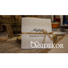  Csipkés esküvői meghívó masnival átkötve dekorációs kellék