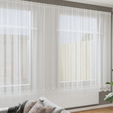  Csipkés Függöny függönyökkel Fehér 750 x 240 cm Poliészter lakástextília