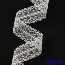  Csipkeszalag 28mm x 10m - Törtfehér dekorációs kellék