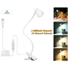  Csíptethető Asztali LED lámpa IZOXIS M9455USB világítás