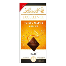Csokoládé LINDT Excellence Crispy biscuit orange 100 g csokoládé és édesség