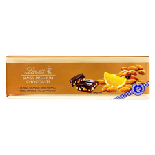 Csokoládé LINDT Gold Dark Almond-Orange mandulás-narancsos étcsokoládé 300g csokoládé és édesség