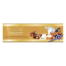 Csokoládé LINDT Gold Traube-nuss mogyorós-mazsolás tejcsokoládé 300g csokoládé és édesség