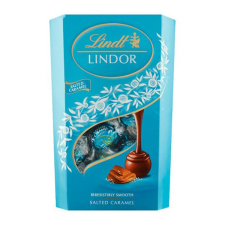 Csokoládé LINDT Lindor Salted Caramel sós karamellás csokoládé golyók díszdobozban 337g csokoládé és édesség