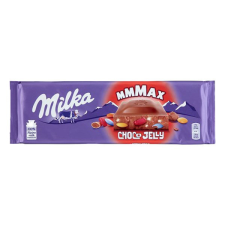 Csokoládé MILKA MMMax ChocoJelly meggyes zselédarabos-cukordrazsés 250g csokoládé és édesség