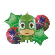 Csokor 5 léggömb Sopi fólia, 65 x 45 cm - Hősök pizsamában party kellék