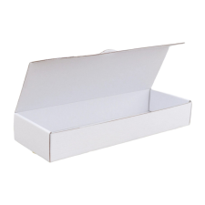 Csomagoló doboz, önzáró, postai kartondoboz 295x100x45mm fehér postázás