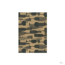  Csomagoló papír palackmintás 0,7x1m fekete S/25 dekorációs kellék