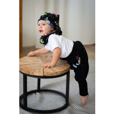  Csomós sapka, halloween, fekete babasapka, sál