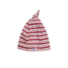  Csomós sapka kétrétegű extra, 3csík, rózsaszín-feh-piros babasapka, sál