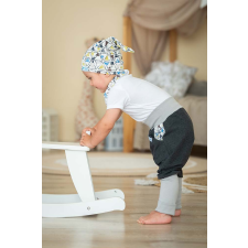  Csomós sapka kétrétegű, kék-fehér, háromszög babasapka, sál