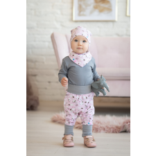  Csomós sapka, nyuszi, rózsaszín babasapka, sál