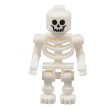  Csontváz lego figura / Skeleton - Standard Skull, Bent Arms Horizontal Grip lego