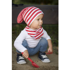  Csősapka, csík-virág, piros babasapka, sál