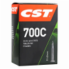 CST (Vélo) CST 700 x 25-32 kerékpár belső gumi Presta szeleppel fekete 40 mm CST (Vélo)  Bicikli alkatrészek Kerékpár alkatrészek Bicikli belső gumik