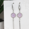 csucsajandek Nemesacél Druzy fülbevaló-Lila