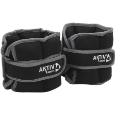 Csukló- és bokasúly Aktivsport 2x2 kg fekete-szürke, állítható kézisúlyzó