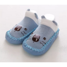  Csúszásgátlós babacipő, puha talpú babazokni - Kék egér-13 cm gyerek cipő