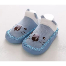  Csúszásgátlós babacipő, puha talpú babazokni - Kék egér-14 cm gyerek cipő