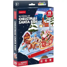  CubicFun Christmas Santa Ride 3D puzzle W3156 puzzle, kirakós