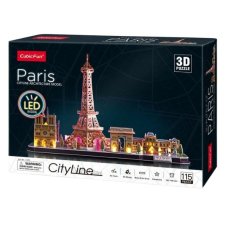 CubicFun L525 3D puzzle LED világítással - Párizs (115 db) puzzle, kirakós