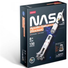 CubicFun Puzzle játék 136 darabos Apollo Saturn V Rocket 3D puzzle, kirakós