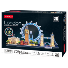 CubicFun Puzzle játék 186 darabos CityLine London 3D LED puzzle, kirakós