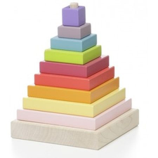 Cubika Piramis 9 darabos fa építőjáték (20094) barkácsolás, építés