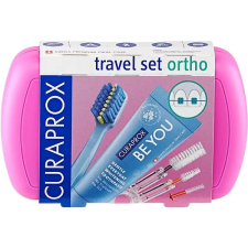 Curaprox Travel Set Ortho, rózsaszín fogkefe