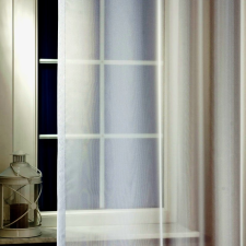 Curtain LILIANA, félorganza fényáteresztő függöny anyag - grafit, 300 cm magas méteráru