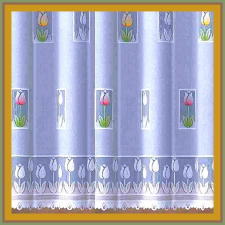 Curtain TULI, tulipán mintás függöny méteráru, 150 cm magas lakástextília