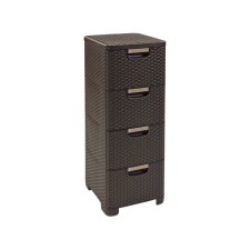 CURVER 06605-210 Rattan 4 Fiókos Tároló Ba kerti tárolás