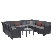 CURVER Claire XII 10 személyes sarokgarnitúra orlando asztallal kerti bútor