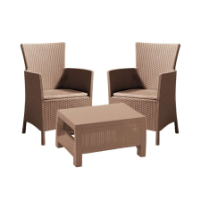 CURVER Corowa Balkon Szett - 2 Fotel + Asztal - Cappuccino kerti bútor