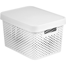 CURVER Curver Infinity dots white 17 L műanyag tároló doboz tetővel - fehér