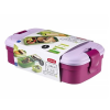 CURVER Ételtartó doboz evőeszközzel CURVER Lunch&Go műanyag 1,4L lila
