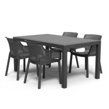 CURVER Evody 4+1 kerti bútor garnitúra szett grafit kerti bútor