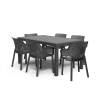 CURVER Evody 6+1 kerti bútor garnitúra szett grafit